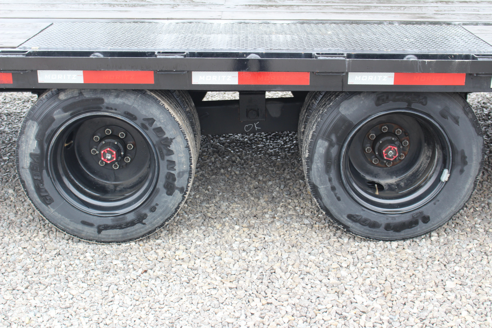 Used 2024 Moritz FDGH DT 25' + 5' GOOSENECK Deckover Flatbed Trailer- Full Width Aluminum Ramps- 25900# GVW