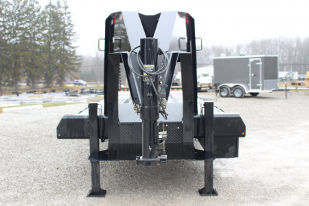 Used 2024 Moritz FDGH DT 25' + 5' GOOSENECK Deckover Flatbed Trailer- Full Width Aluminum Ramps- 25900# GVW