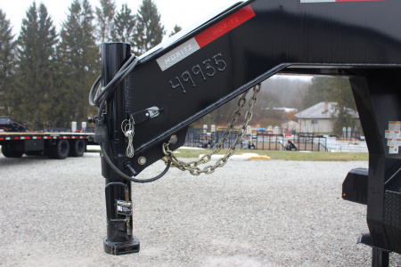 Used 2024 Moritz FDGH DT 25' + 5' GOOSENECK Deckover Flatbed Trailer- Full Width Aluminum Ramps- 25900# GVW