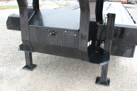 Used 2024 Moritz FDGH DT 25' + 5' GOOSENECK Deckover Flatbed Trailer- Full Width Aluminum Ramps- 25900# GVW