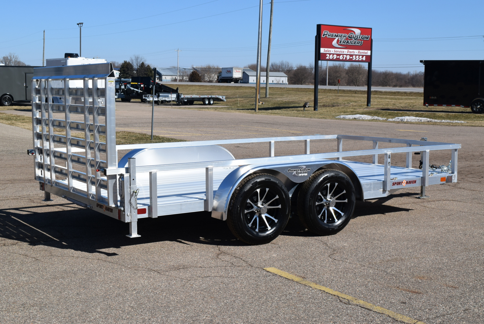 New 2026 Sport Haven 7x14 ALUMINUM UTILITY TRAILER W/ HD REAR RAMP GATE