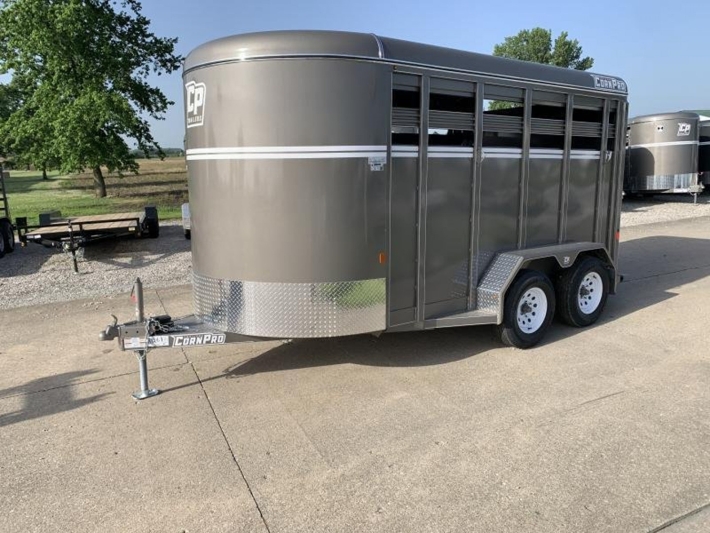 New 2026 CornPro 2 Horse Stock Combo Horse Trailer