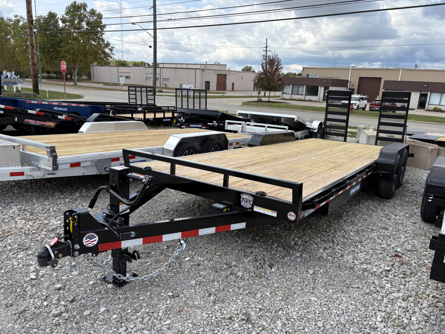 New 2026 Sure-Trac 7 x 24 (22+2) Equipment Trailer 14K W/24" WIDE MESH RAMPS Equipment Trailer