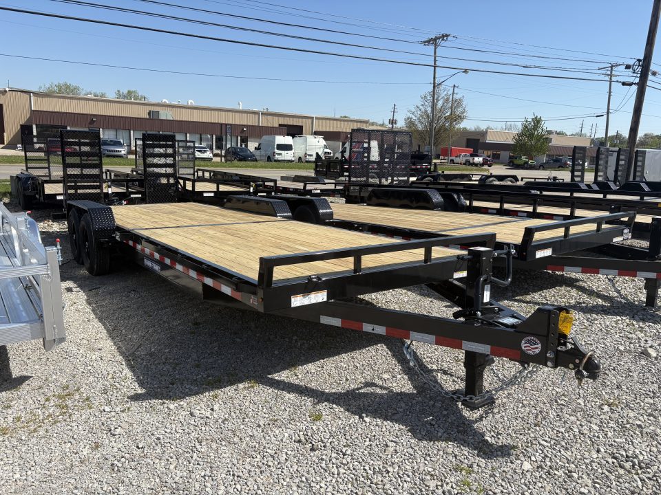 New 2026 Sure-Trac 7 x 24 (22+2) Equipment Trailer 14K W/24" WIDE MESH RAMPS Equipment Trailer