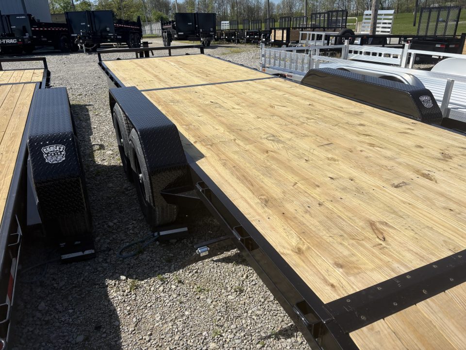 New 2026 Sure-Trac 7 x 24 (22+2) Equipment Trailer 14K W/24" WIDE MESH RAMPS Equipment Trailer