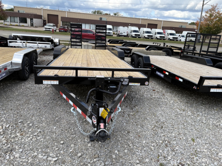 New 2026 Sure-Trac 7 x 24 (22+2) Equipment Trailer 14K W/24" WIDE MESH RAMPS Equipment Trailer