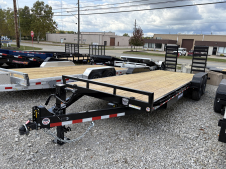 New 2026 Sure-Trac 7 x 24 (22+2) Equipment Trailer 14K W/24" WIDE MESH RAMPS Equipment Trailer