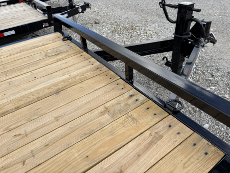 New 2026 Sure-Trac 7 x 24 (22+2) Equipment Trailer 14K W/24" WIDE MESH RAMPS Equipment Trailer