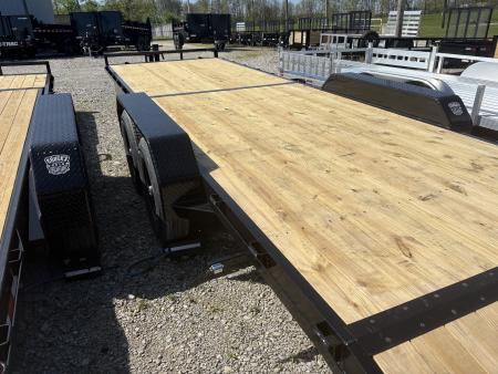 New 2026 Sure-Trac 7 x 24 (22+2) Equipment Trailer 14K W/24" WIDE MESH RAMPS Equipment Trailer