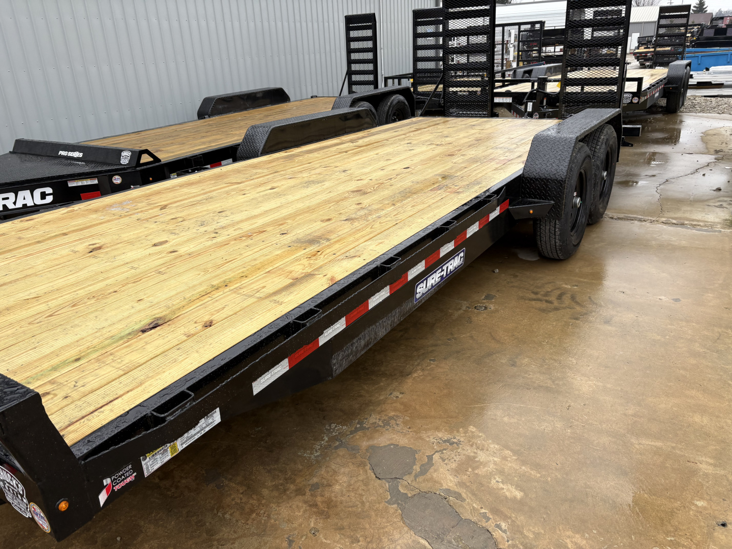 New 2026 Sure-Trac 7 x 20 (18+2) Equipment Trailer 14K W/24" WIDE MESH COVERED RAMPS Equipment Trailer