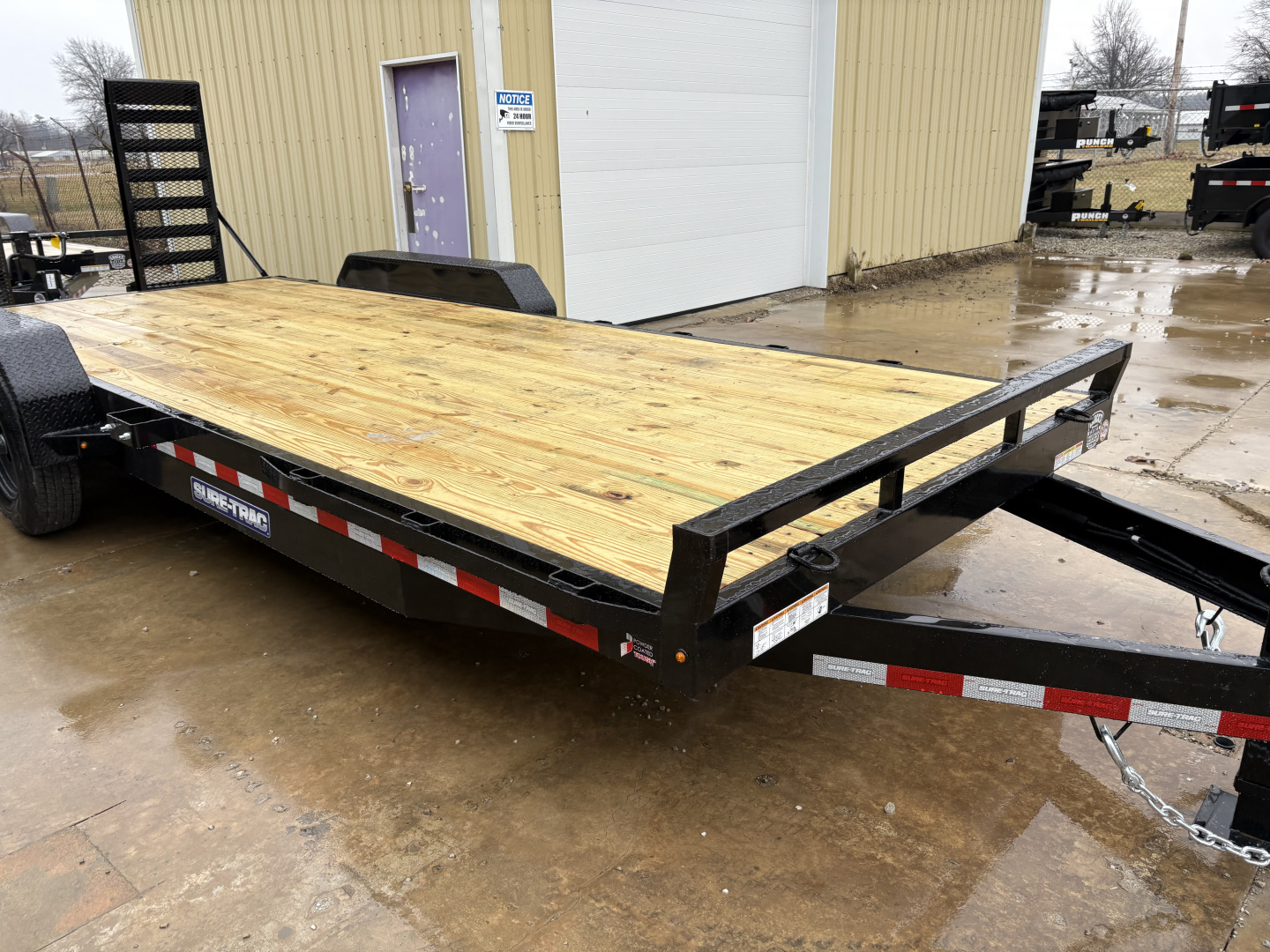 New 2026 Sure-Trac 7 x 20 (18+2) Equipment Trailer 14K W/24" WIDE MESH COVERED RAMPS Equipment Trailer