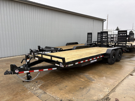 New 2026 Sure-Trac 7 x 20 (18+2) Equipment Trailer 14K W/24  WIDE MESH COVERED RAMPS Equipment Trailer