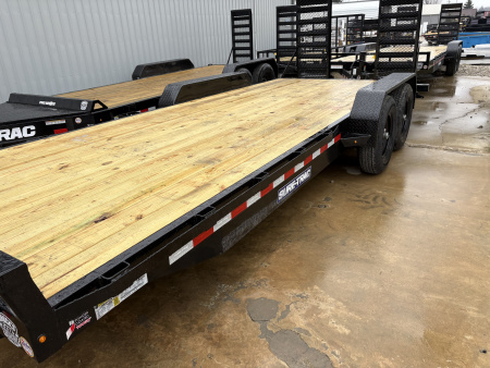 New 2026 Sure-Trac 7 x 20 (18+2) Equipment Trailer 14K W/24" WIDE MESH COVERED RAMPS Equipment Trailer