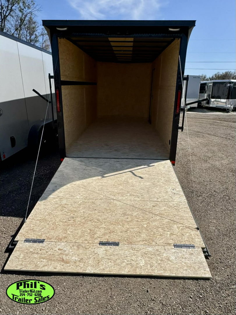 New 7X16 UPGRADED .080 EXTERIOR & REAR WING Cargo / Enclosed Trailer