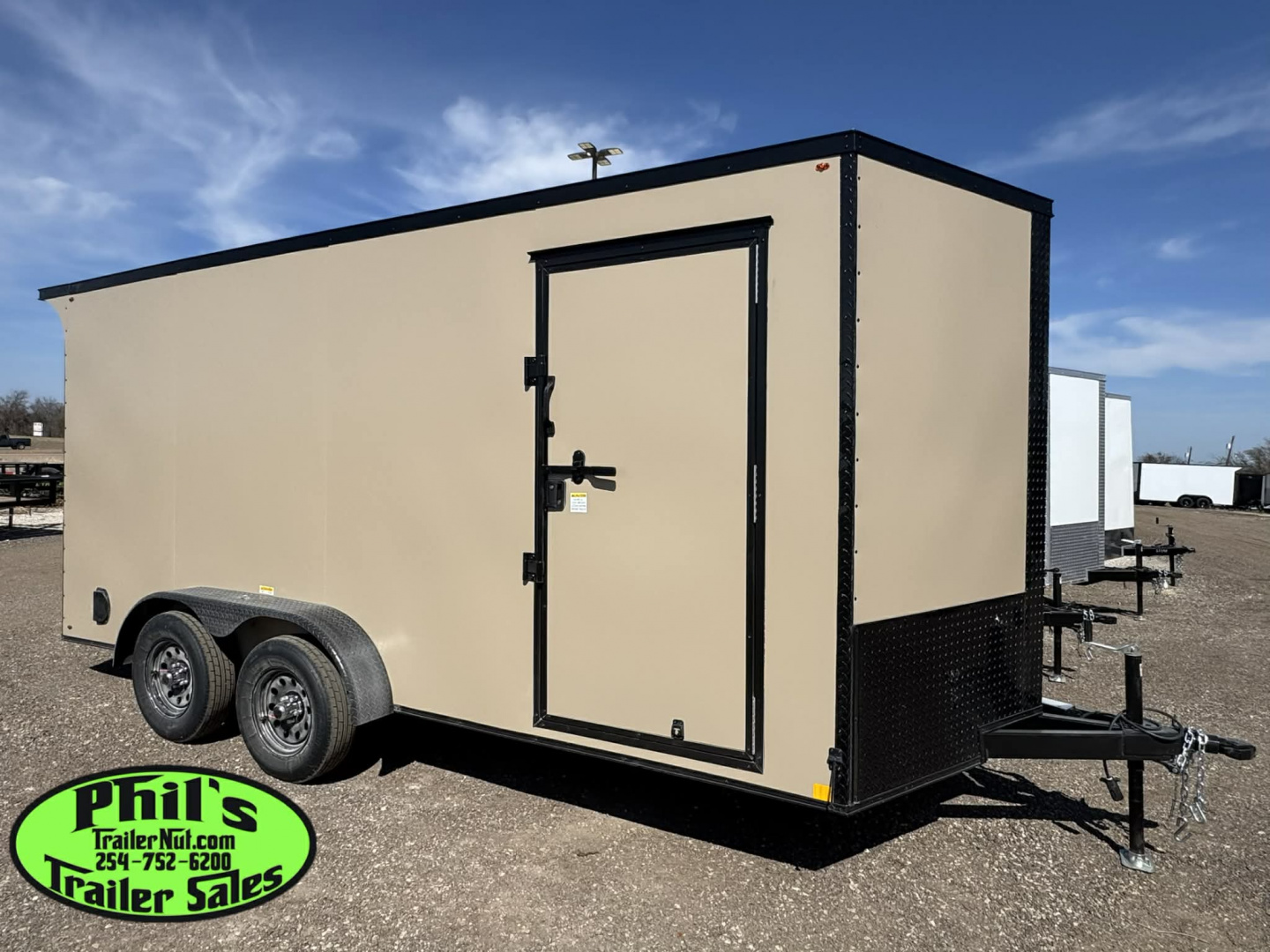 New 7X16 UPGRADED .080 EXTERIOR & REAR WING Cargo / Enclosed Trailer