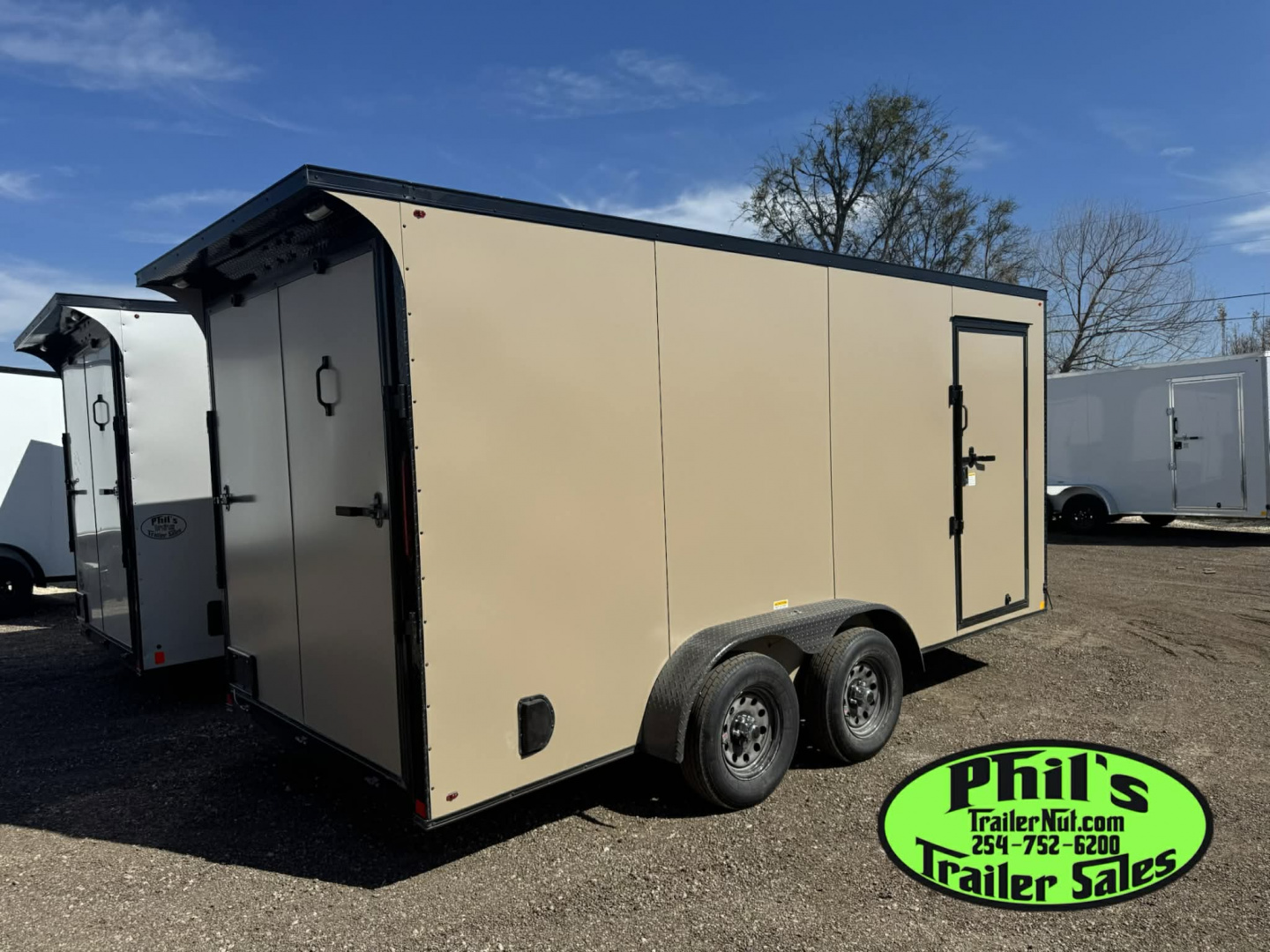 New 7X16 UPGRADED .080 EXTERIOR & REAR WING Cargo / Enclosed Trailer