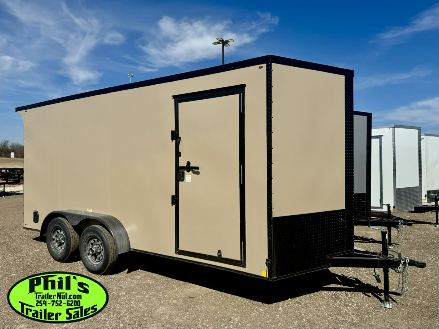 New 7X16 UPGRADED .080 EXTERIOR & REAR WING Cargo / Enclosed Trailer