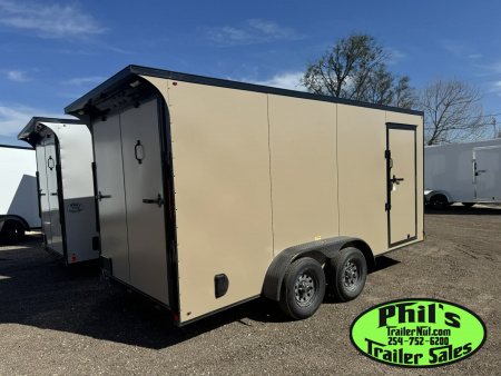 New 7X16 UPGRADED .080 EXTERIOR & REAR WING Cargo / Enclosed Trailer