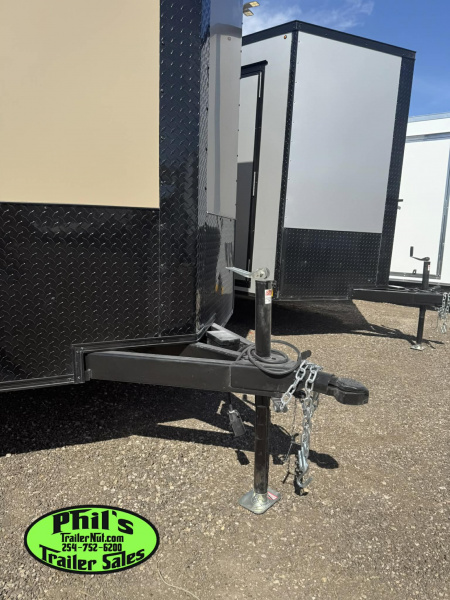 New 7X16 UPGRADED .080 EXTERIOR & REAR WING Cargo / Enclosed Trailer