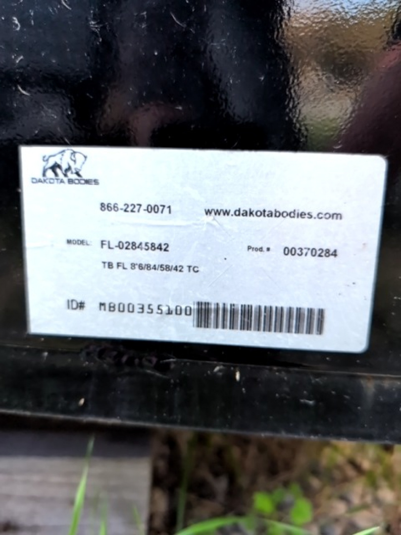 New 2023 Dakota Bodies Non Skirted Steel Truck Bed