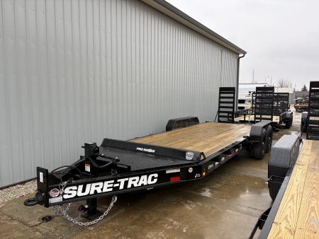 New 2026 Sure-Trac 7 x 20 (17+3) Pro Series 15.4K Beam Implement Trailer Equipment Trailer