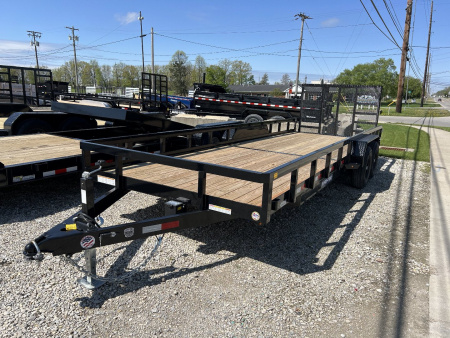 New 2026 Sure-Trac 7 x 22 Tube Top Utility Trailer 10K Tandem w/optional 5' contractor gate Utility Trailer