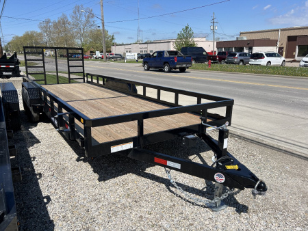 New 2026 Sure-Trac 7 x 22 Tube Top Utility Trailer 10K Tandem w/optional 5' contractor gate Utility Trailer