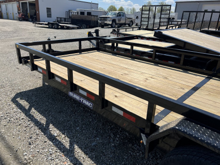 New 2026 Sure-Trac 7 x 22 Tube Top Utility Trailer 10K Tandem w/optional 5' contractor gate Utility Trailer