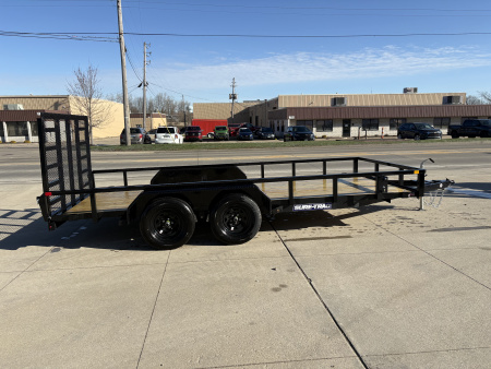 New 2026 Sure-Trac 7X16 TUBE TOP 7K Utility Trailer