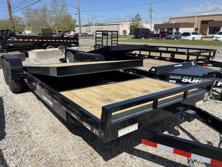 New 2026 Sure-Trac 7 X 18 + 4 Tilt Bed Equipment 14K Tilt Trailer