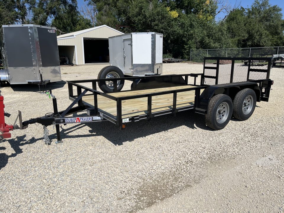New 2026 Double A 77"x14' Tandem Dovetail Utility Trailer