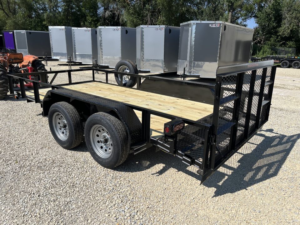 New 2026 Double A 77"x14' Tandem Dovetail Utility Trailer