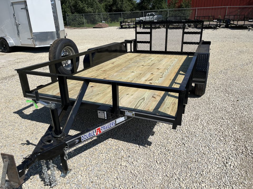 New 2026 Double A 77"x14' Tandem Dovetail Utility Trailer