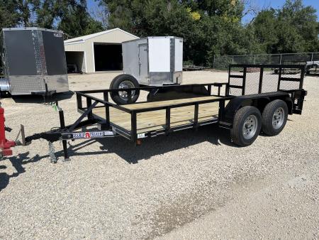 New 2026 Double A 77 x14' Tandem Dovetail Utility Trailer