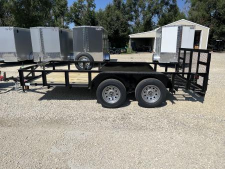 New 2026 Double A 77"x14' Tandem Dovetail Utility Trailer