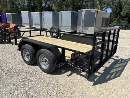 New 2026 Double A 77"x14' Tandem Dovetail Utility Trailer