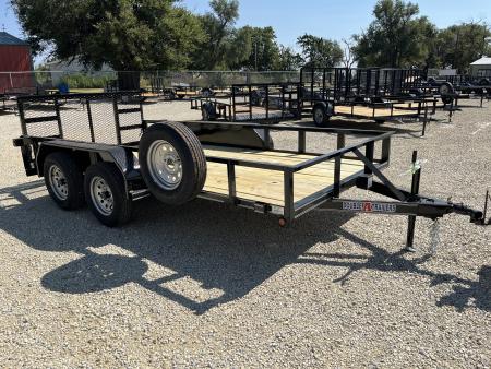 New 2026 Double A 77"x14' Tandem Dovetail Utility Trailer