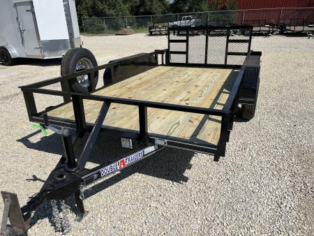 New 2026 Double A 77"x14' Tandem Dovetail Utility Trailer