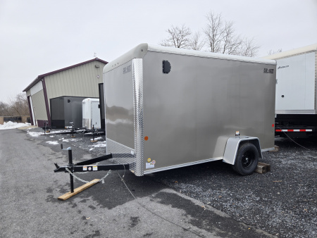 New 6 x 12 Car Mate Custom Cargo Trailer 3k GVWR **Pewter w/6" Extra Height & Ramp Door