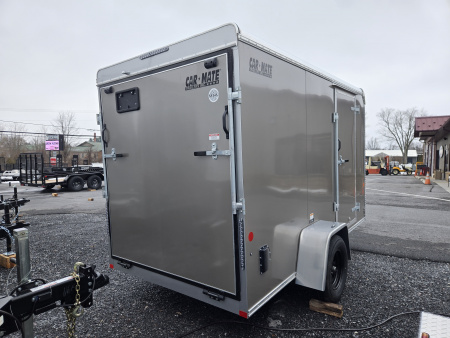 New 6 x 12 Car Mate Custom Cargo Trailer 3k GVWR **Pewter w/6" Extra Height & Ramp Door