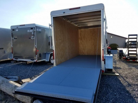 New 6 x 12 Car Mate Custom Cargo Trailer 3k GVWR **Pewter w/6" Extra Height & Ramp Door