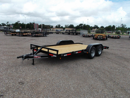 New 2026 Longhorn Trailers 83x16 7K Car Hauler / Racing Trailer / 2ft Dovetail / 5ft Stow Away Ramps / Electric Brakes / LED Lights