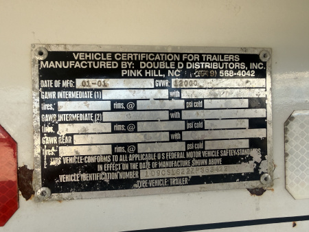 Consignment 2001 Double D 2 HORSE Stock / Stock Combo Trailer