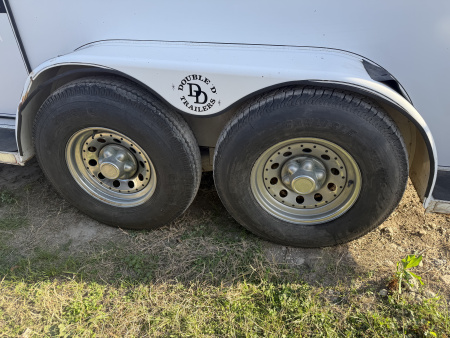 Consignment 2001 Double D 2 HORSE Stock / Stock Combo Trailer