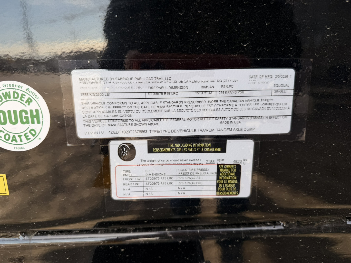 New 2026 Load Trail 5-10 Dump Ram Style 3.5K Axles