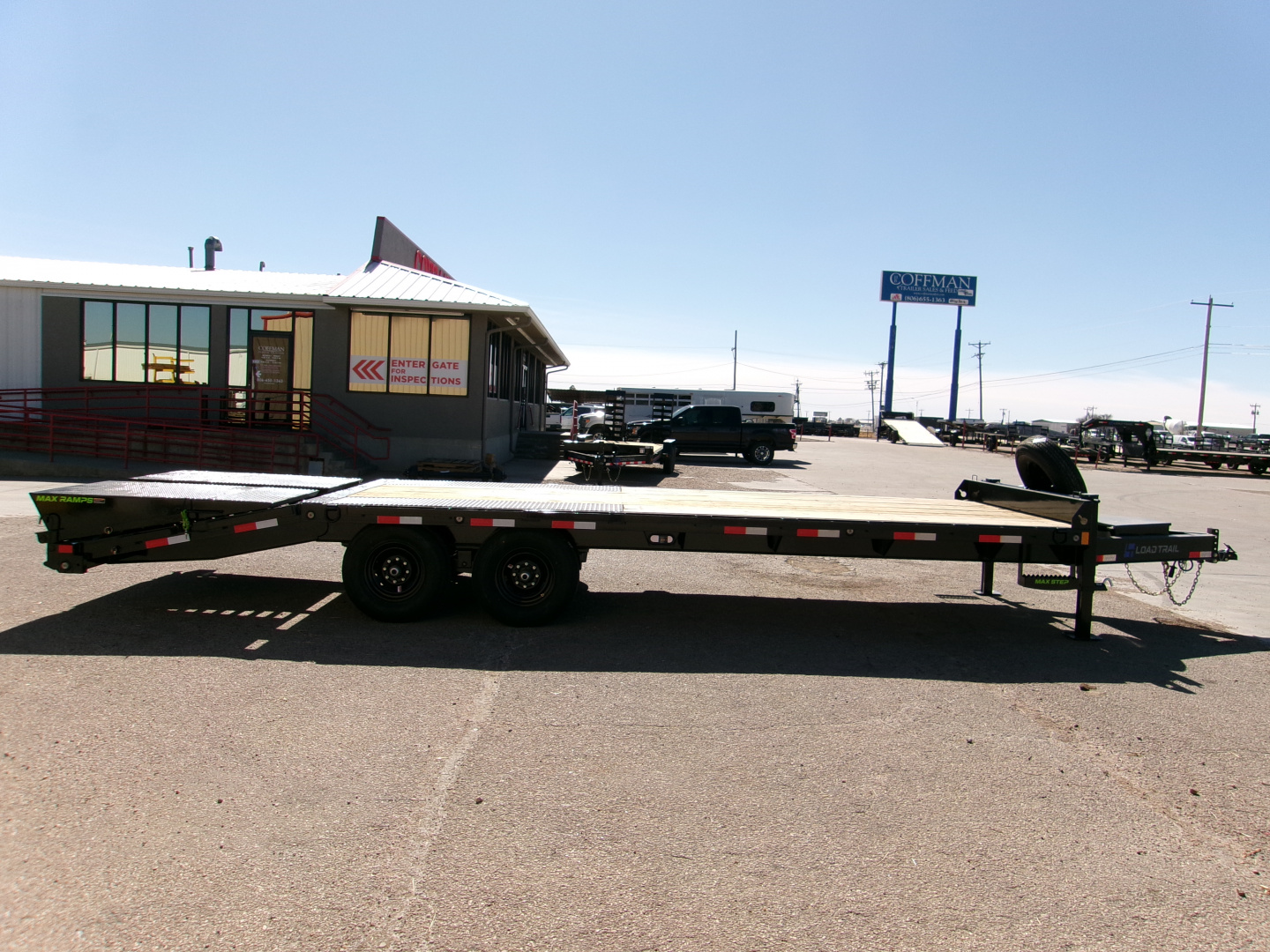 New 2026 Load Trail 102x24 Flatbed w/ Max Ramps 14k