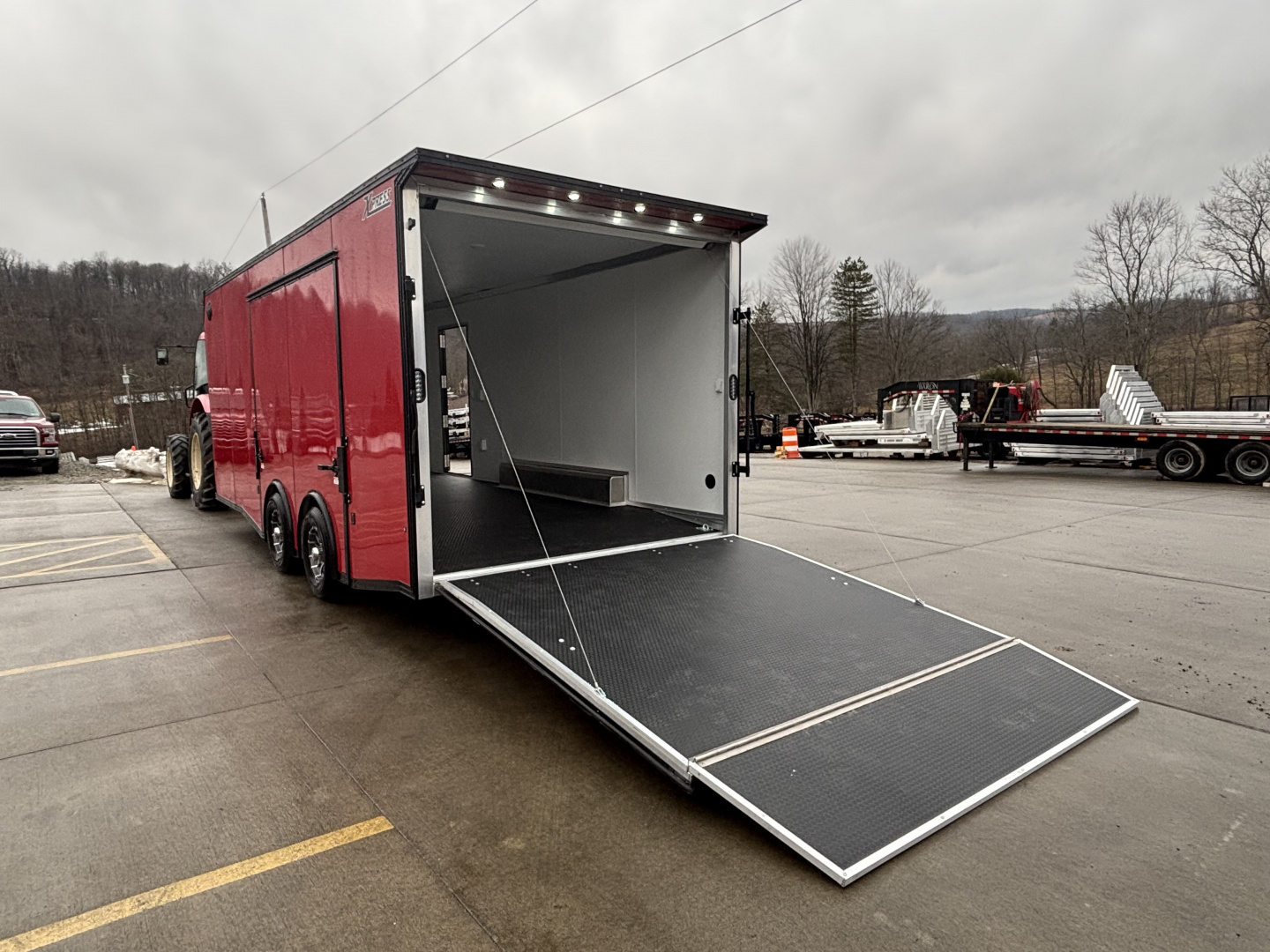 New 2026 (ALL ALUMINUM) High Country Xpress Trailers 8X20 Enclosed Trailer - Red/Black - Spread Axles - w/ Ramp - 9990# GVWR