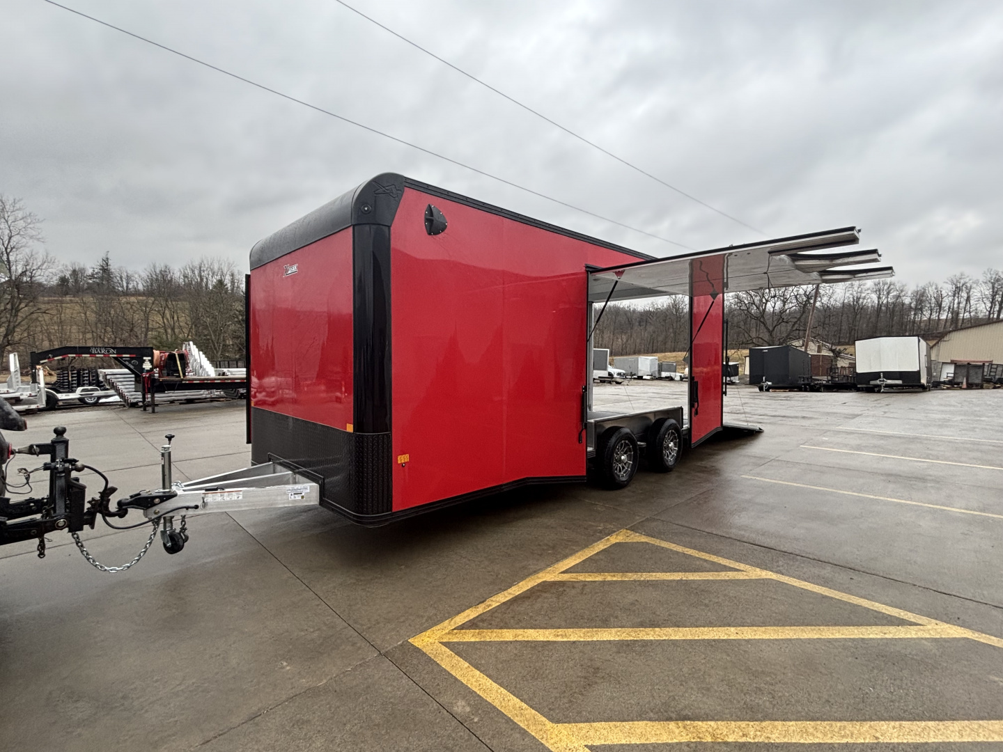New 2026 (ALL ALUMINUM) High Country Xpress Trailers 8X20 Enclosed Trailer - Red/Black - Spread Axles - w/ Ramp - 9990# GVWR