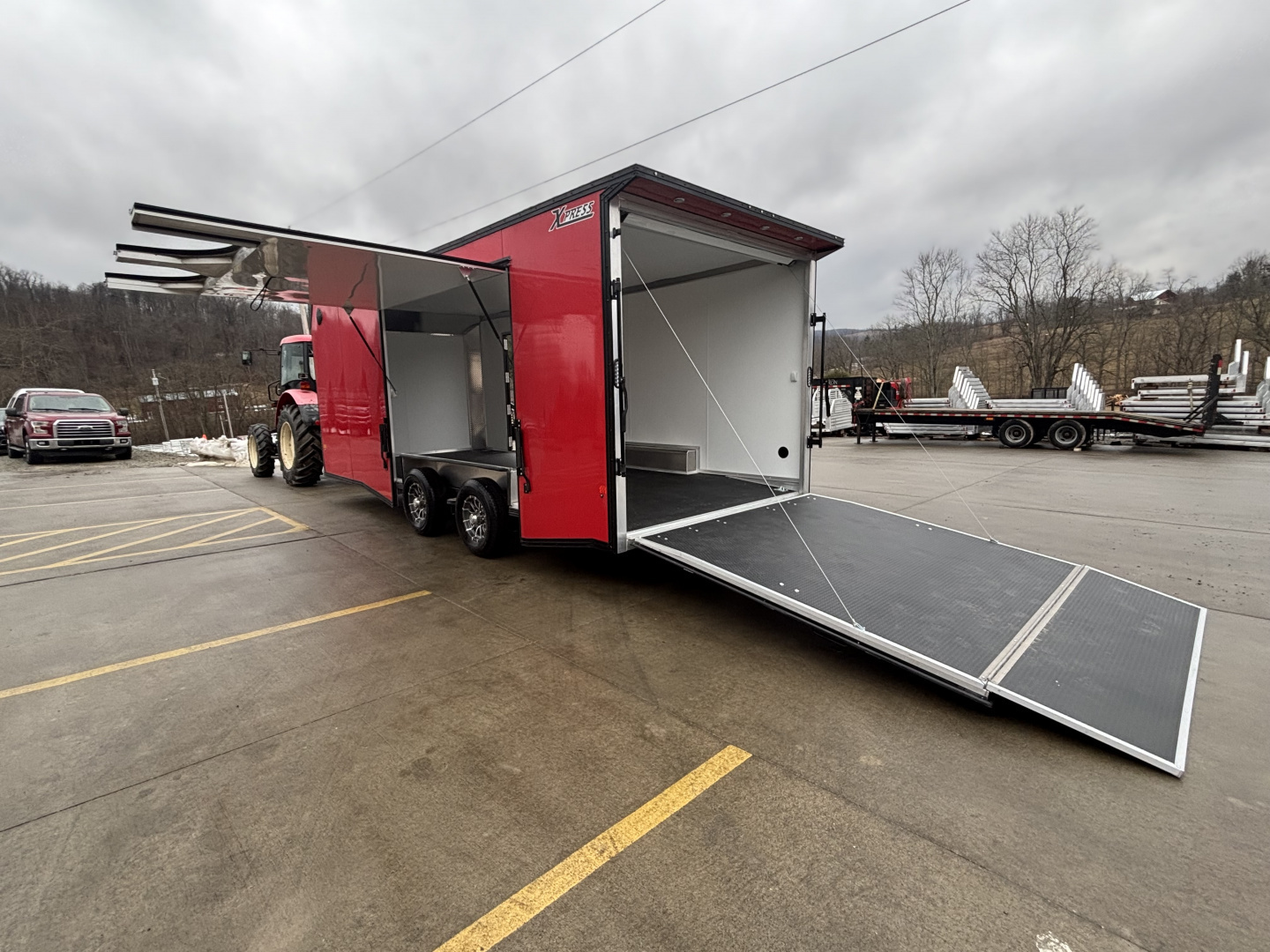 New 2026 (ALL ALUMINUM) High Country Xpress Trailers 8X20 Enclosed Trailer - Red/Black - Spread Axles - w/ Ramp - 9990# GVWR