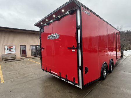 New 2026 (ALL ALUMINUM) High Country Xpress Trailers 8X20 Enclosed Trailer - Red/Black - Spread Axles - w/ Ramp - 9990# GVWR